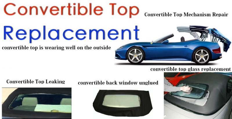 convertible top glass window repair